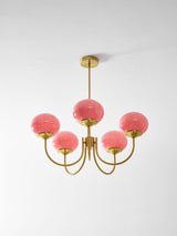 Cloudlet Modern Chandelier, Hand-Sprayed Glass Shades, Adjustable Drop