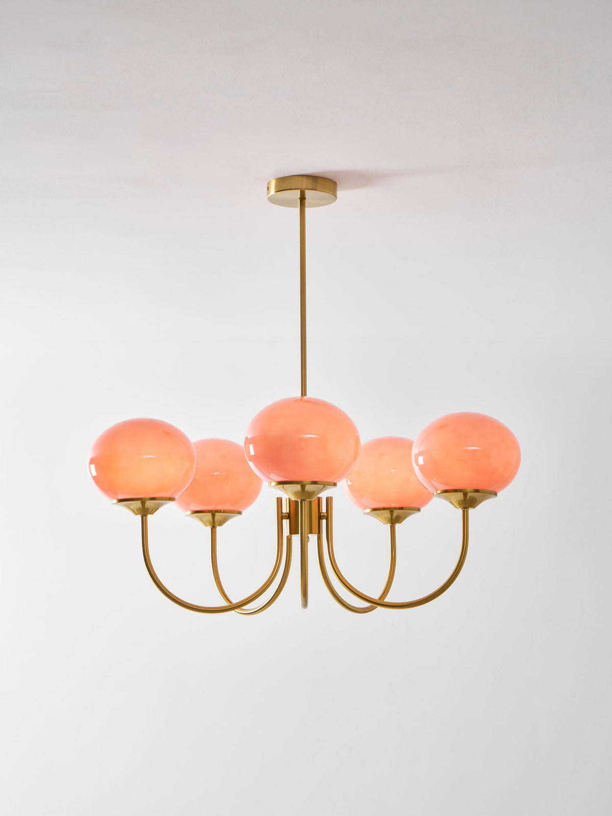 Cloudlet Modern Chandelier, Hand-Sprayed Glass Shades, Adjustable Drop