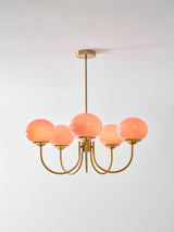Cloudlet Modern Chandelier, Hand-Sprayed Glass Shades, Adjustable Drop