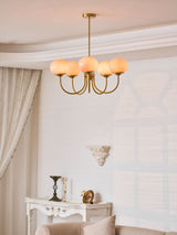 Cloudlet Modern Chandelier, Hand-Sprayed Glass Shades, Adjustable Drop