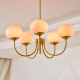 Cloudlet Modern Chandelier, Hand-Sprayed Glass Shades, Adjustable Drop
