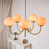 Cloudlet Modern Chandelier, Hand-Sprayed Glass Shades, Adjustable Drop