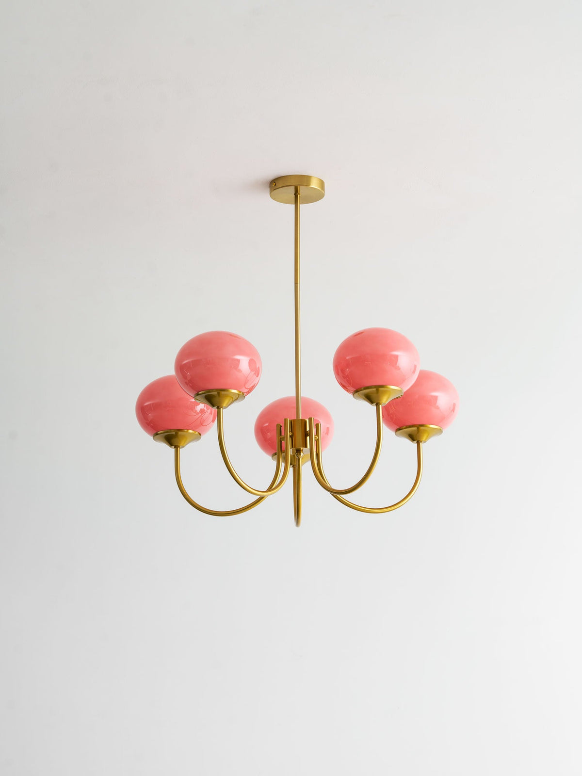 Cloudlet Modern Chandelier, Hand-Sprayed Glass Shades, Adjustable Drop