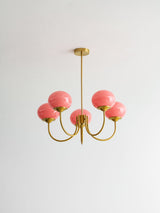Cloudlet Modern Chandelier, Hand-Sprayed Glass Shades, Adjustable Drop