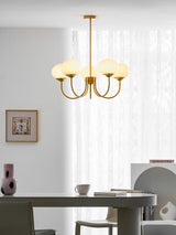 Cloudlet Modern Chandelier, Hand-Sprayed Glass Shades, Adjustable Drop