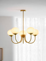 Cloudlet Modern Chandelier, Hand-Sprayed Glass Shades, Adjustable Drop