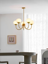 Cloudlet Modern Chandelier, Hand-Sprayed Glass Shades, Adjustable Drop