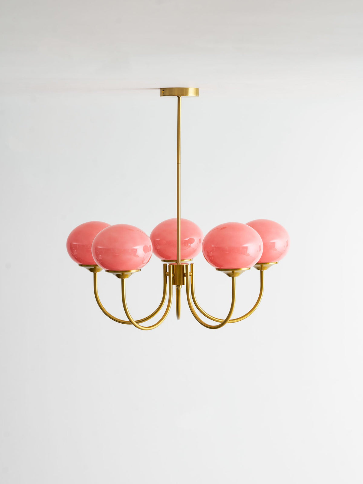 Cloudlet Modern Chandelier, Hand-Sprayed Glass Shades, Adjustable Drop