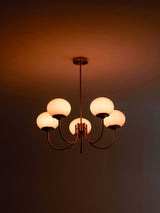 Cloudlet Modern Chandelier, Hand-Sprayed Glass Shades, Adjustable Drop