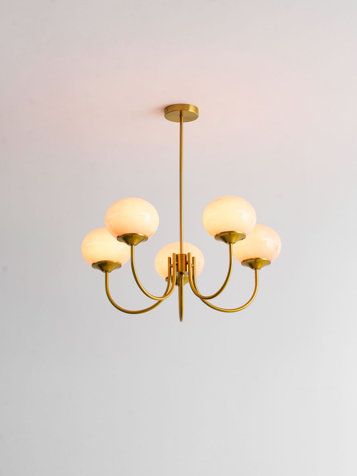 Cloudlet Modern Chandelier, Hand-Sprayed Glass Shades, Adjustable Drop