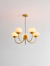 Cloudlet Modern Chandelier, Hand-Sprayed Glass Shades, Adjustable Drop