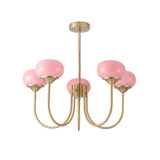 Cloudlet Modern Chandelier, Hand-Sprayed Glass Shades, Adjustable Drop