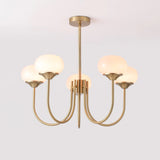 Cloudlet Modern Chandelier, Hand-Sprayed Glass Shades, Adjustable Drop