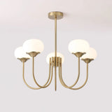 Cloudlet Modern Chandelier, Hand-Sprayed Glass Shades, Adjustable Drop