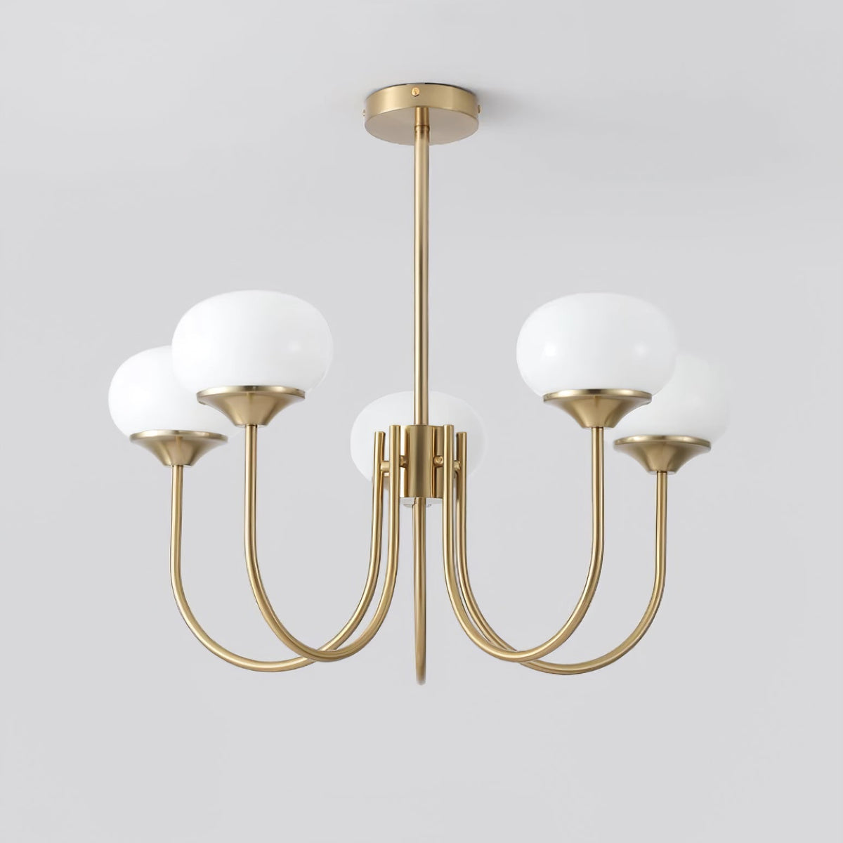 Cloudlet Modern Chandelier, Hand-Sprayed Glass Shades, Adjustable Drop