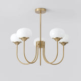 Cloudlet Modern Chandelier, Hand-Sprayed Glass Shades, Adjustable Drop