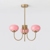 Cloudlet Modern Chandelier, Hand-Sprayed Glass Shades, Adjustable Drop