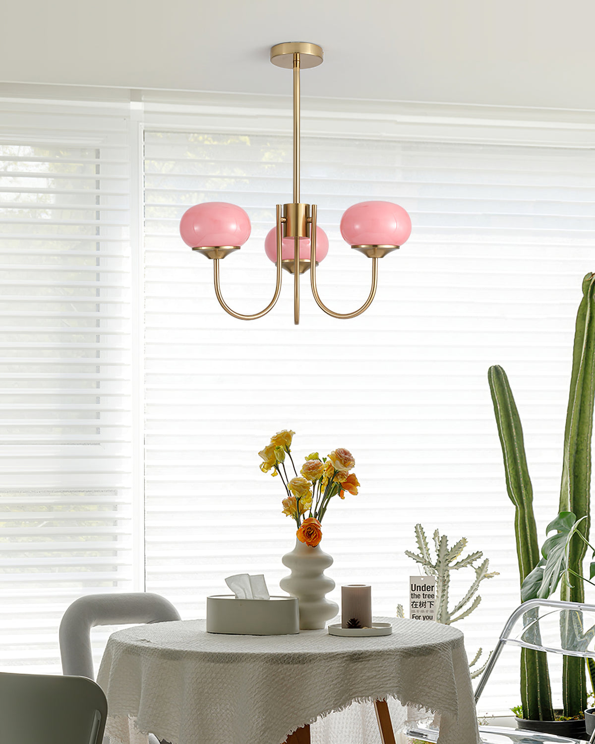 Cloudlet Modern Chandelier, Hand-Sprayed Glass Shades, Adjustable Drop