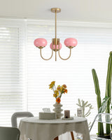 Cloudlet Modern Chandelier, Hand-Sprayed Glass Shades, Adjustable Drop
