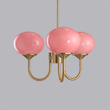 Cloudlet Modern Chandelier, Hand-Sprayed Glass Shades, Adjustable Drop