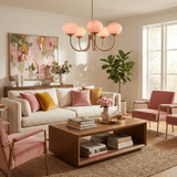 Marshmallow Chandelier — 3-light configuration product shot