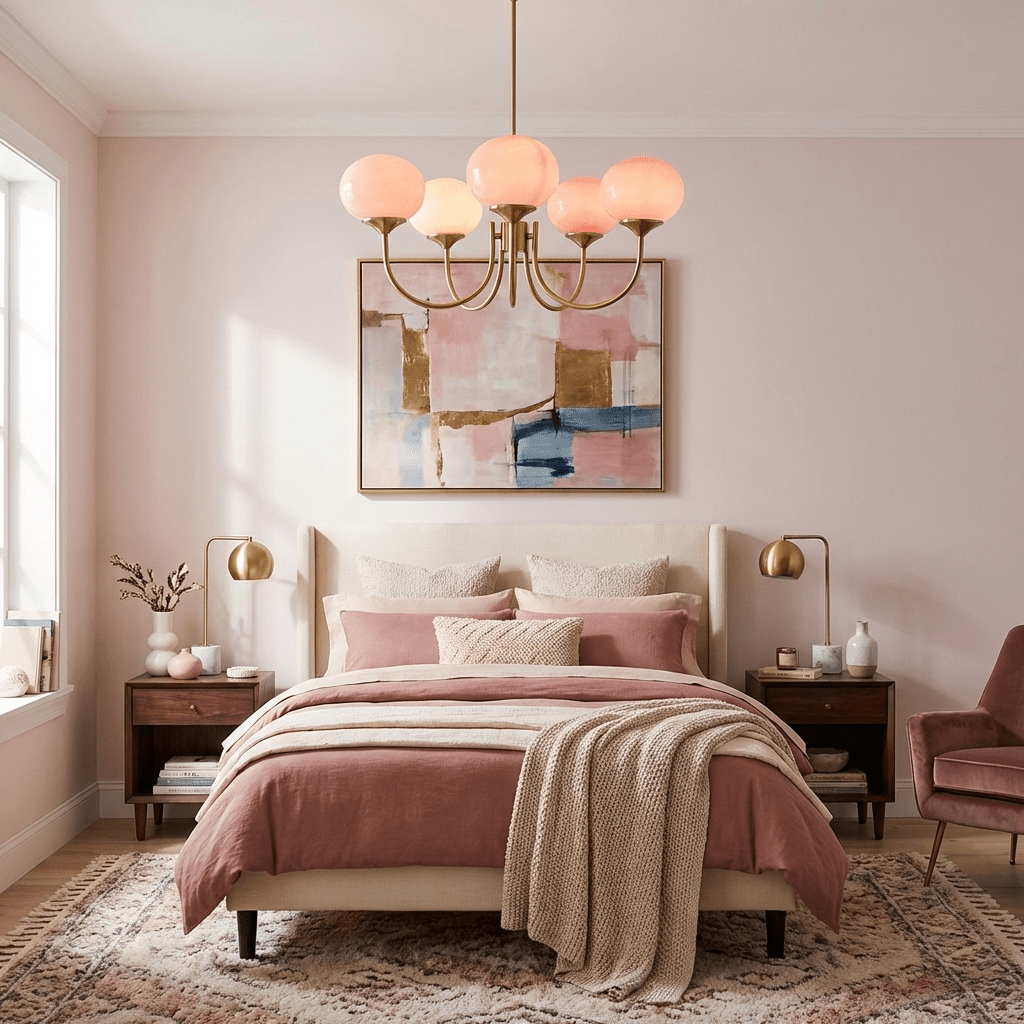 Marshmallow Chandelier — Copper & Orange finish detail
