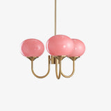 Cloudlet Modern Chandelier, Hand-Sprayed Glass Shades, Adjustable Drop