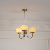 Cloudlet Modern Chandelier, Hand-Sprayed Glass Shades, Adjustable Drop
