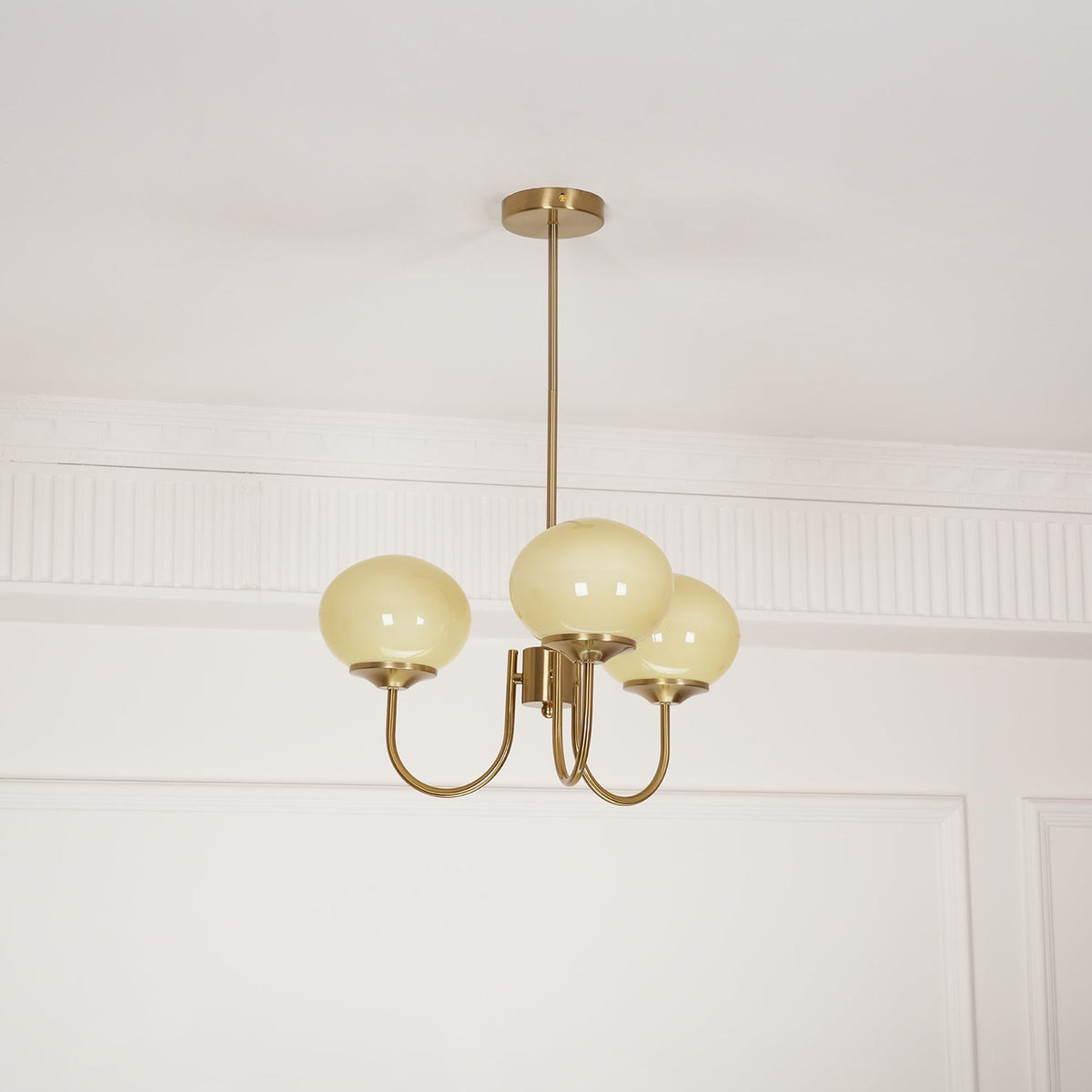 Cloudlet Modern Chandelier, Hand-Sprayed Glass Shades, Adjustable Drop