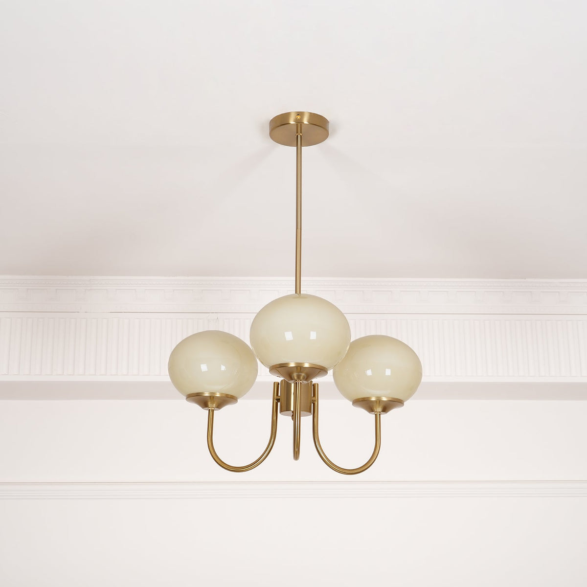 Cloudlet Modern Chandelier, Hand-Sprayed Glass Shades, Adjustable Drop