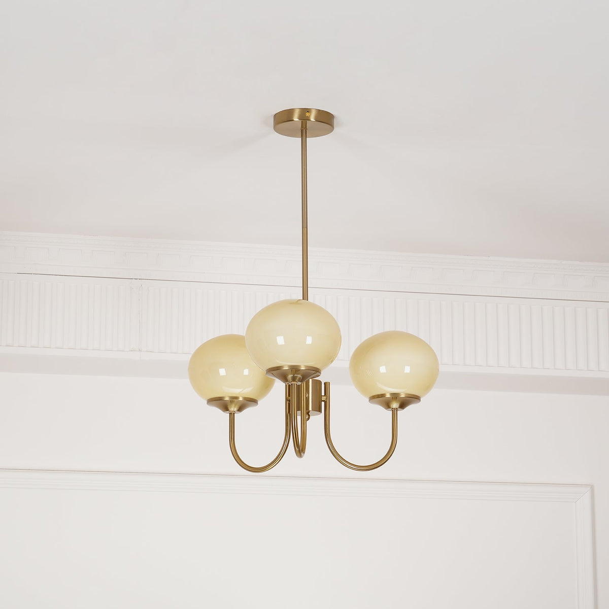Cloudlet Modern Chandelier, Hand-Sprayed Glass Shades, Adjustable Drop