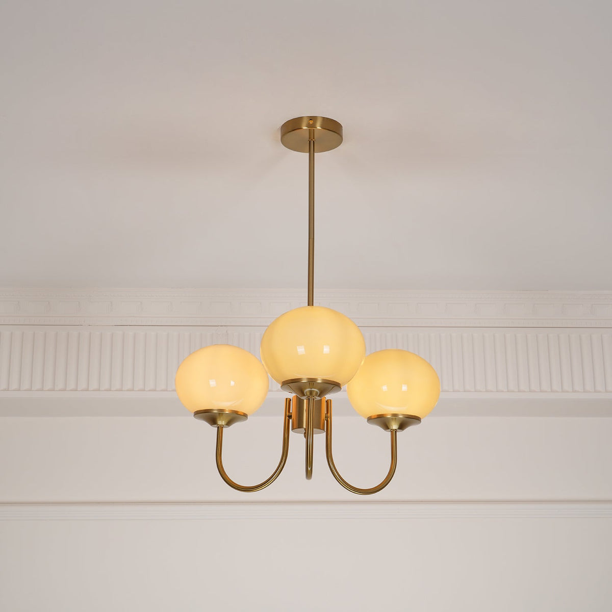 Cloudlet Modern Chandelier, Hand-Sprayed Glass Shades, Adjustable Drop