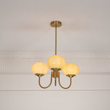 Cloudlet Modern Chandelier, Hand-Sprayed Glass Shades, Adjustable Drop