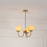 Cloudlet Modern Chandelier, Hand-Sprayed Glass Shades, Adjustable Drop