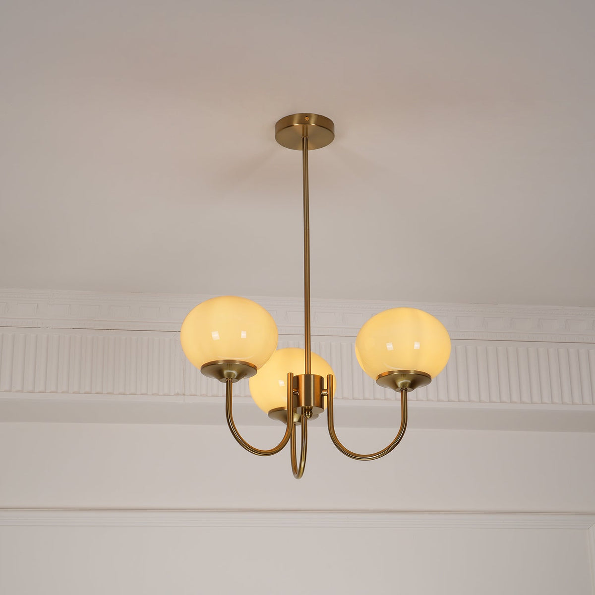 Cloudlet Modern Chandelier, Hand-Sprayed Glass Shades, Adjustable Drop