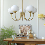 Cloudlet Modern Chandelier, Hand-Sprayed Glass Shades, Adjustable Drop
