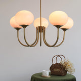 Cloudlet Modern Chandelier, Hand-Sprayed Glass Shades, Adjustable Drop