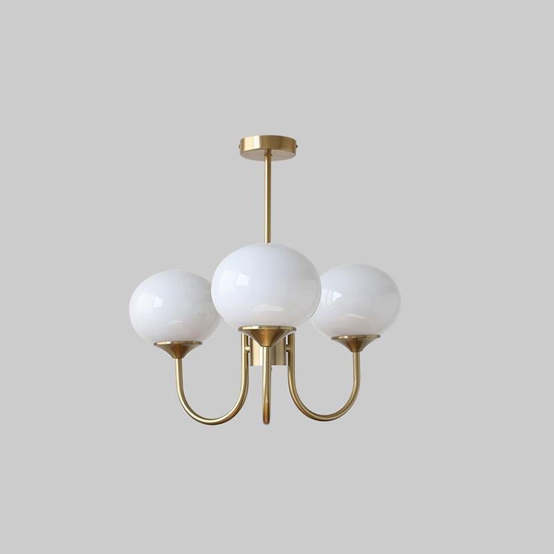 Cloudlet Modern Chandelier, Hand-Sprayed Glass Shades, Adjustable Drop