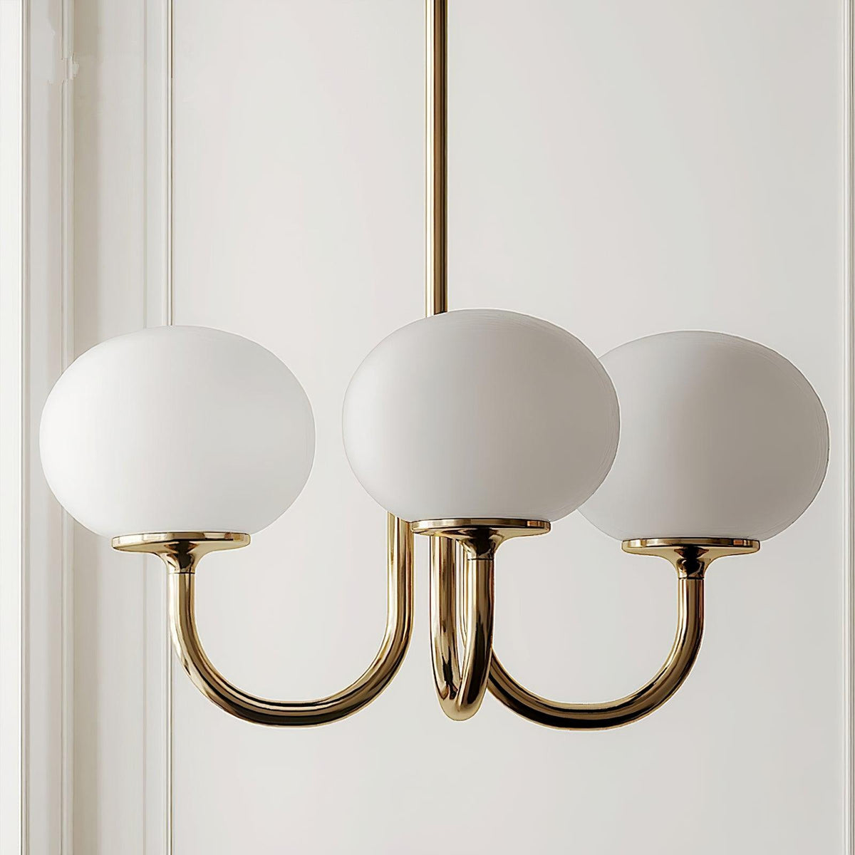 Cloudlet Modern Chandelier, Hand-Sprayed Glass Shades, Adjustable Drop