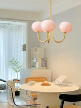 Cloudlet Modern Chandelier, Hand-Sprayed Glass Shades, Adjustable Drop