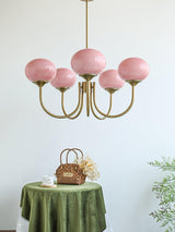 Cloudlet Modern Chandelier, Hand-Sprayed Glass Shades, Adjustable Drop