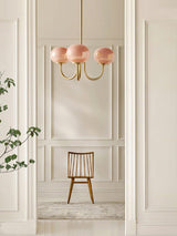Cloudlet Modern Chandelier, Hand-Sprayed Glass Shades, Adjustable Drop