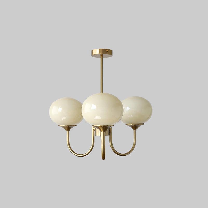 Cloudlet Modern Chandelier, Hand-Sprayed Glass Shades, Adjustable Drop
