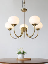 Cloudlet Modern Chandelier, Hand-Sprayed Glass Shades, Adjustable Drop