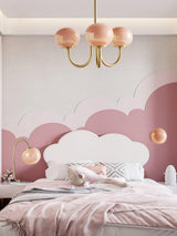 Cloudlet Modern Chandelier, Hand-Sprayed Glass Shades, Adjustable Drop