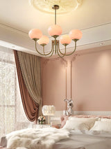Cloudlet Modern Chandelier, Hand-Sprayed Glass Shades, Adjustable Drop
