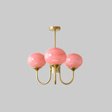 Cloudlet Modern Chandelier, Hand-Sprayed Glass Shades, Adjustable Drop