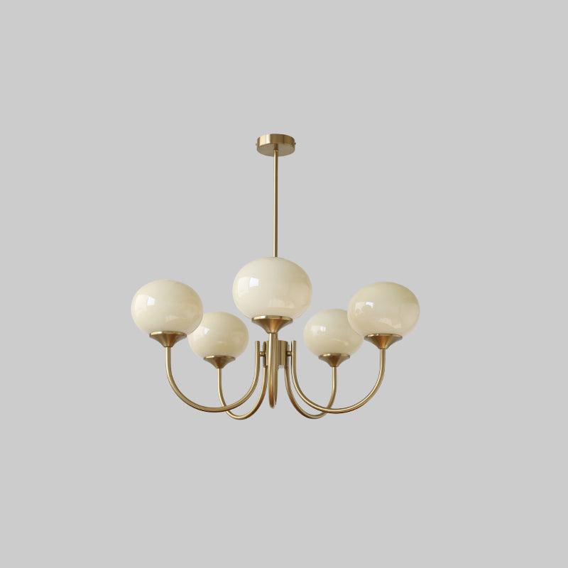 Cloudlet Modern Chandelier, Hand-Sprayed Glass Shades, Adjustable Drop