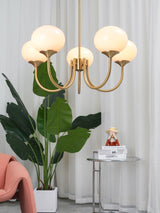 Cloudlet Modern Chandelier, Hand-Sprayed Glass Shades, Adjustable Drop