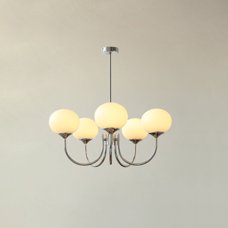 Cloudlet Modern Chandelier, Hand-Sprayed Glass Shades, Adjustable Drop